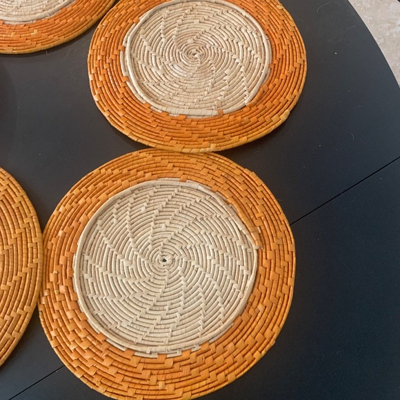 5 rattan wood placemat chargers - Picture 9 of 11